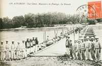  1914-1918 Avignon Manoeuvre de Pontage la Parade Maneuver Bridging the Parade.jpg 